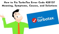 How to fix TurboTax Error Code 42015?