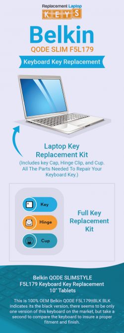 Shop 100% OEM Belkin QODE SLIM F5L179 Keyboard Keys from Laptop Replacement Keys