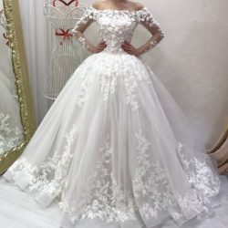 Designer Brautkleider mit Ärmel | Hochzeitskleider A linie Mit Spitze