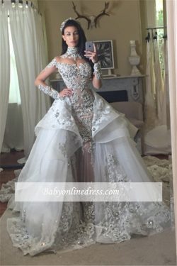 Luxus Brautkleider A linie | Hochzeitskleider Mit Ärmel