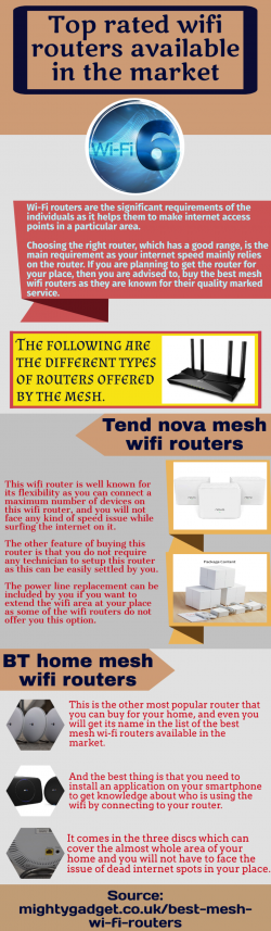 Mesh Wi-Fi routers-Easy to operate the router