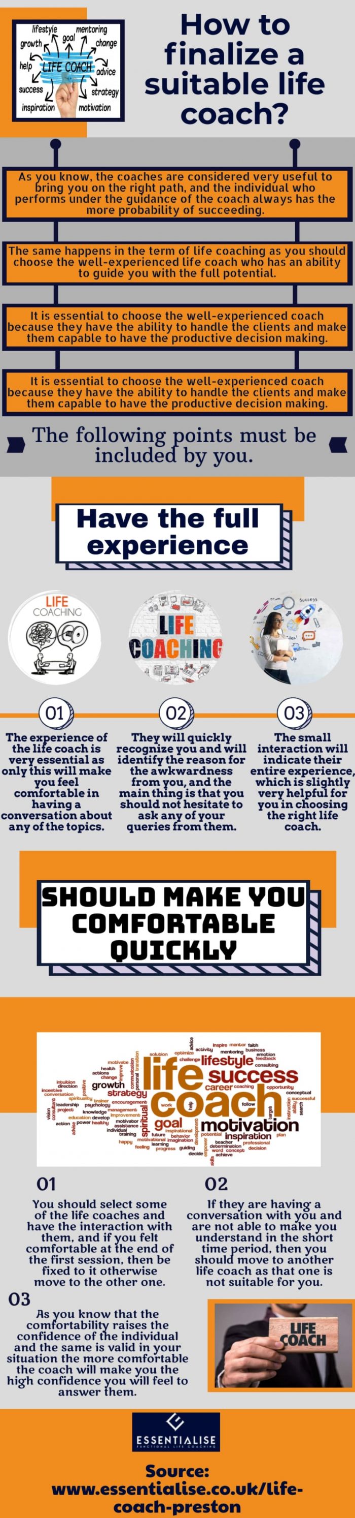 Get to select the best life coach for your training
