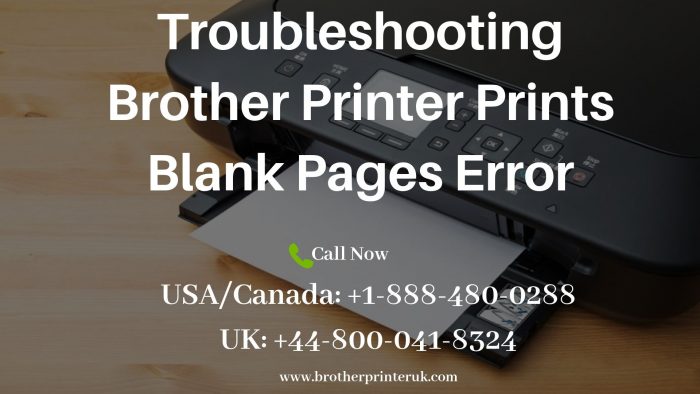 Call Us To Fix Brother Printer Prints Blank Pages Issue – +1 888-480-0288