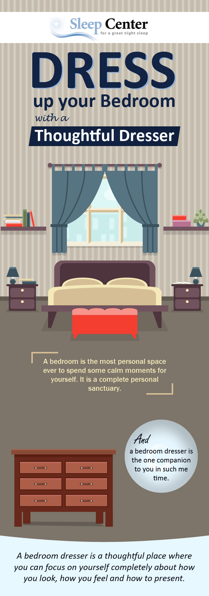 Dress up your Bedroom with a Thoughtful Dresser from Sleep Center