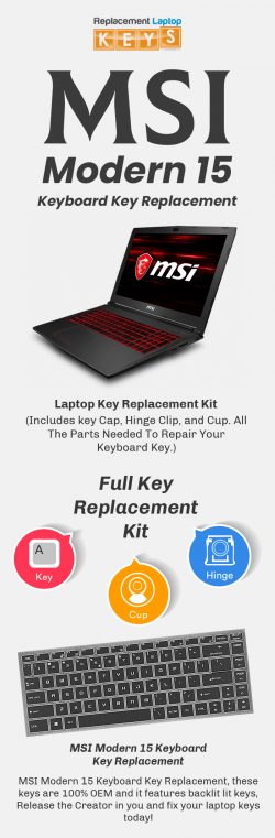 Order Original MSI Modern 15 Laptop Keys from Replacement Laptop Keys