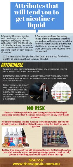 Right levels of nicotine in the vape juice