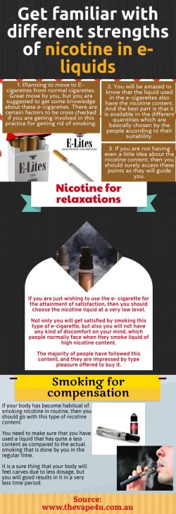 Use nicotine liquid or nicotine-free liquid as it is available in both the versions