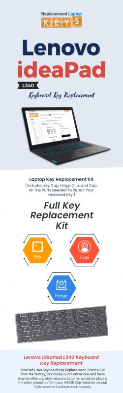 Shop Quality Lenovo ideaPad L340 keyboard keys from Replacement Laptop Keys