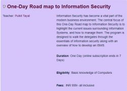 ONE-DAY ROADMAP TO INFORMATION SECURITY