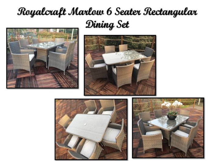 Royalcraft Marlow 6 Seater Rectangular Dining Set