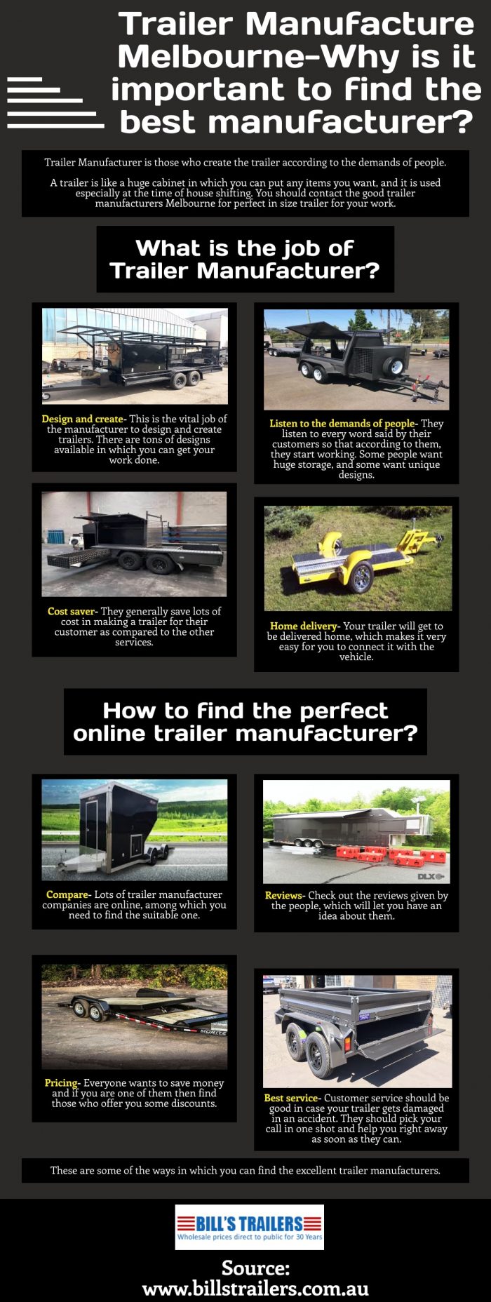 How can you contact the trailer manufacturer online?