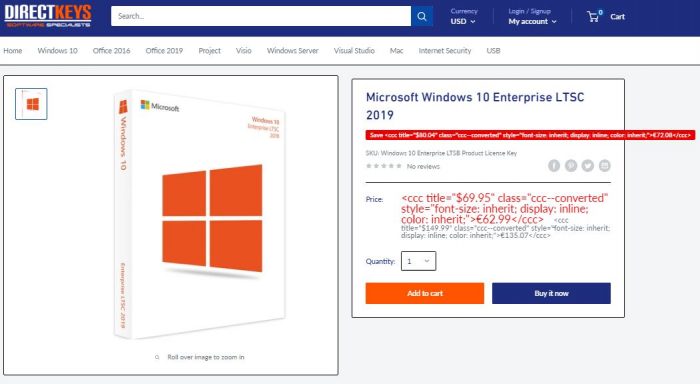 Windows 10 enterprise ltsc 2019