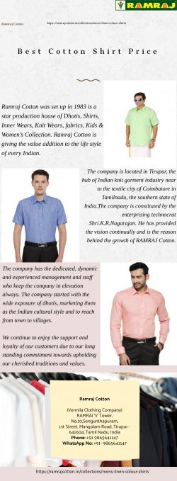 Ramraj Cotton White Shirts Online