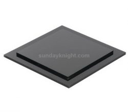 Custom black acrylic base block, black acrylic display block