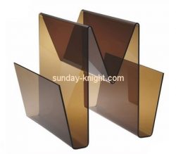 Custom brown acrylic magazine holders BHK-784