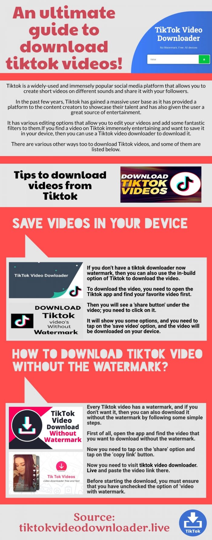 How to download Tiktok video without the watermark?
