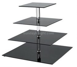 4 Tier square acrylic dessert tower stand, Pastry serving platter