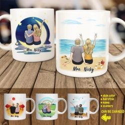 Couple Personalized Lover Coffee Mug(Online Design & 3D Preview) | Made In USA