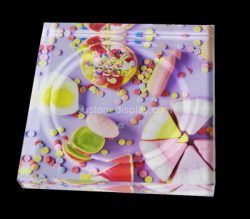 Custom acrylic soap dish with UV printing, plexiglass soap dish