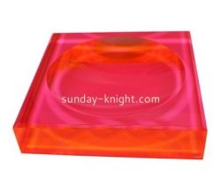 Custom neon red acrylic soap dish ABK-084