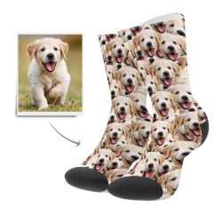 Custom Face Mash Dog Socks