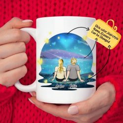 Custom Couple Starry Sky Personalized Lover Coffee Mug | Made In USA