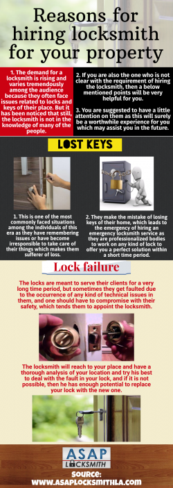 Hiring locksmith for your property