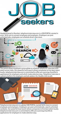 Job portal for employee