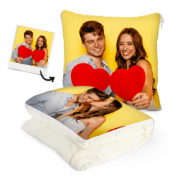 Custom Family Photo Quillow – Multifunctional Throw Pillow and Quilt 2 in 1 – 47.25& ...