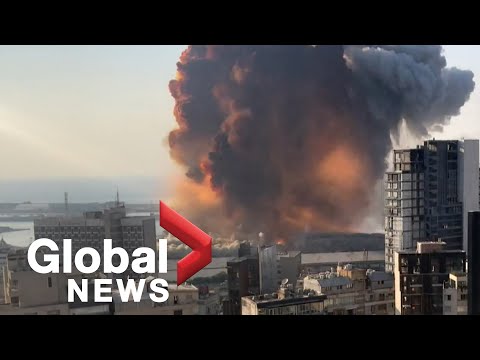 Beirut explosion: Video shows new angle of the massive blast – YouTube