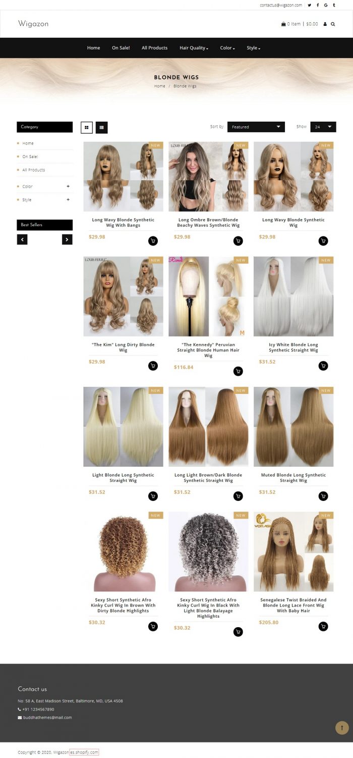 Online blonde wigs usa