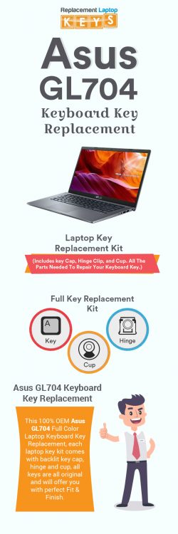 Order Asus GL704 Keyboard Keys Online from Replacement Laptop Keys