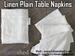 Linen Plain Table Napkins At LINENSHED