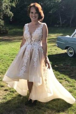 Designer Brautkleid V Ausschnitt | Hilo Hochzeitskleid A Linie Mit Spitze