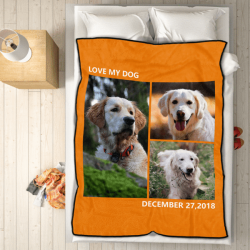 Custom Dog Blankets Personalized Pet Photo Blankets Custom Collage