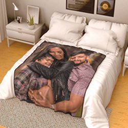 Personalized Photo Blanket Fleece – Famliy