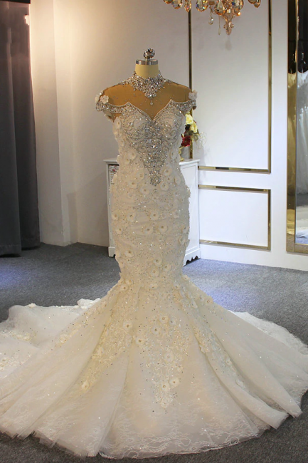 Extravagante Brautkleider Meerjungfrau | Hochzeitskleid Mit Spitze