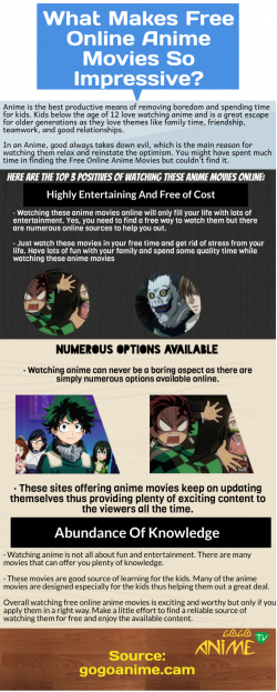 Free Online Anime Movies At their Bests