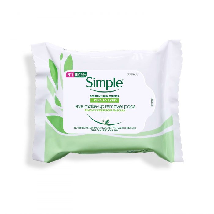 Simple® Kind to skin eye make-up remover pads