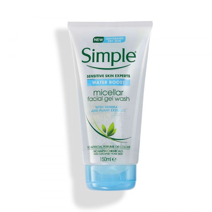 Simple® water boost micellar facial gel wash