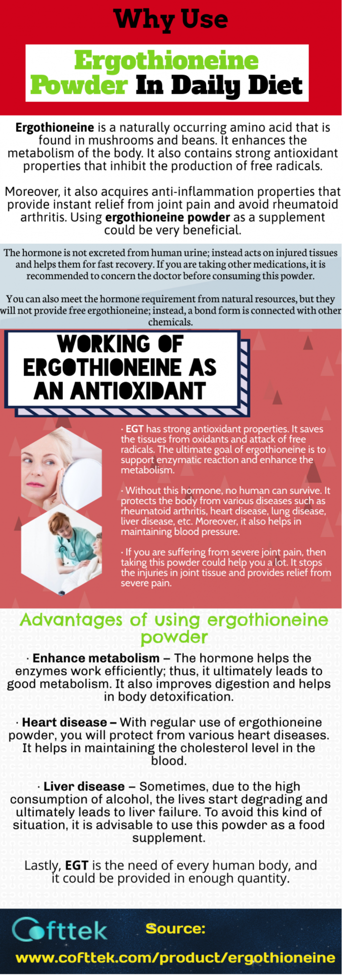 Advantages of using ergothioneine powder