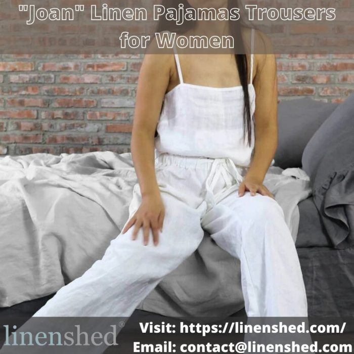 “Joan” Linen Pajamas Trousers for Women – Linenshed
