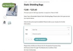 Static shielding bags