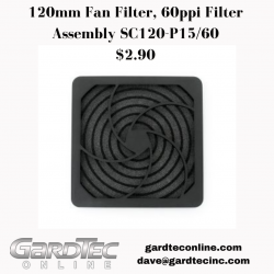120mm Fan Filter, 60ppi Filter Assembly SC120-P15/60