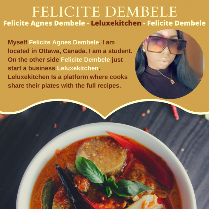 Felicite Agnes Dembele – Leluxekitchen – Felicite Dembele