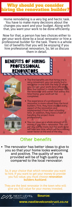 Benefits of hiring a renovation builder