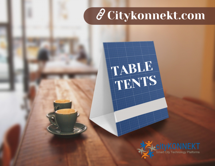 Get a Double-Sided Table Tents with Guerrilla Marketing