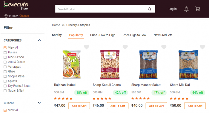 Buy Online Grocery & Staples Products