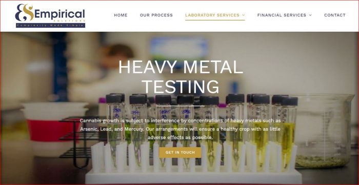 Heavy metal testing laboratories