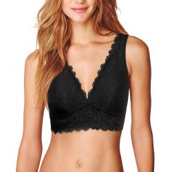 Women Sexy Lace Plunge Bra with Removable Pads|Brabic – BRABIC
